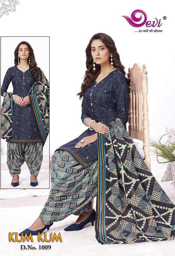 Devi Kum Kum Patiyala 1 Ready Made Regular Wear Cotton Printed Dress Collection